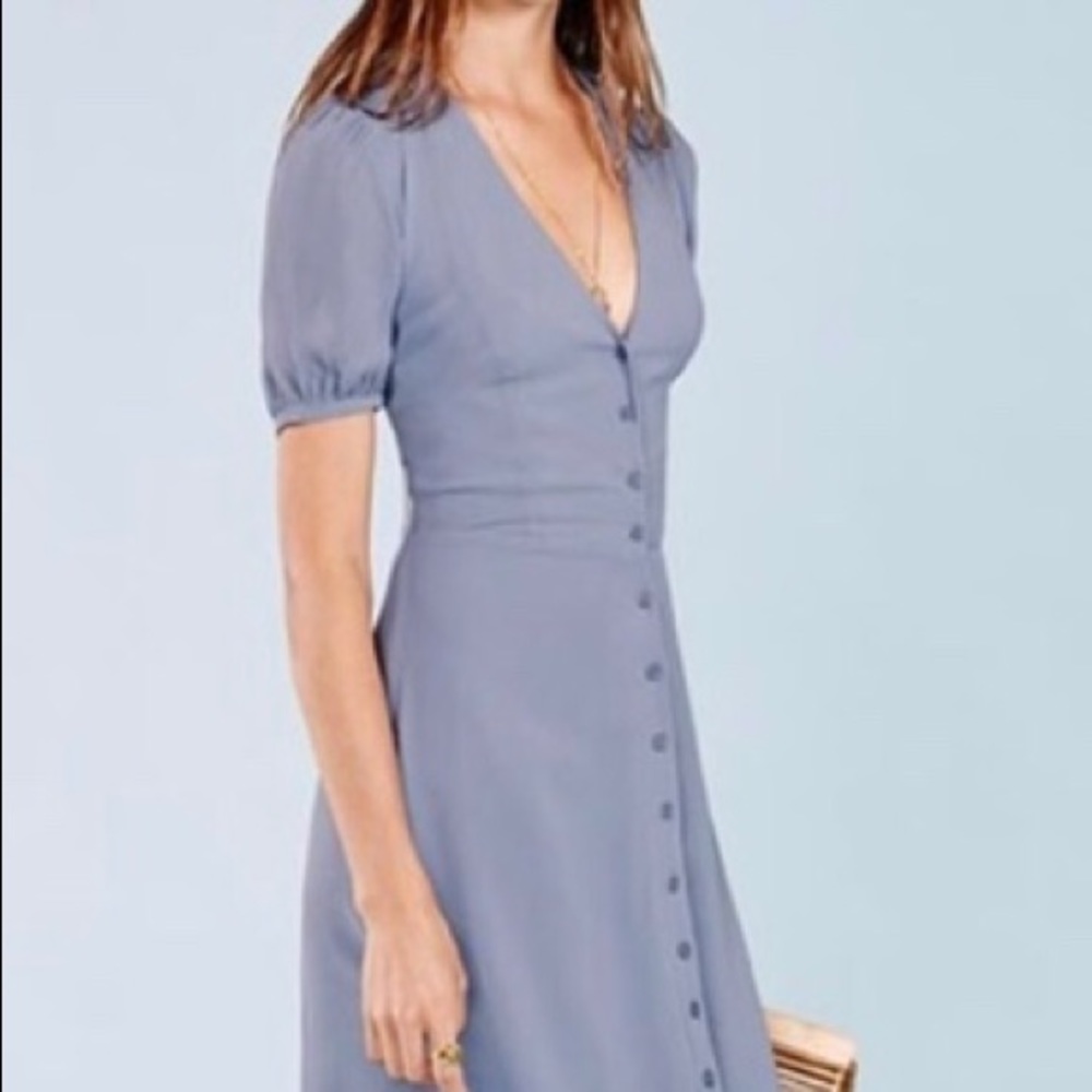 Reformation Lovetta dress wisteria